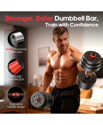 45LB 4-in-1 Adjustable Dumbbell Set
