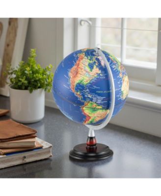 12 Inch Illuminated World Globe Antique Light up Globe Night Lamp