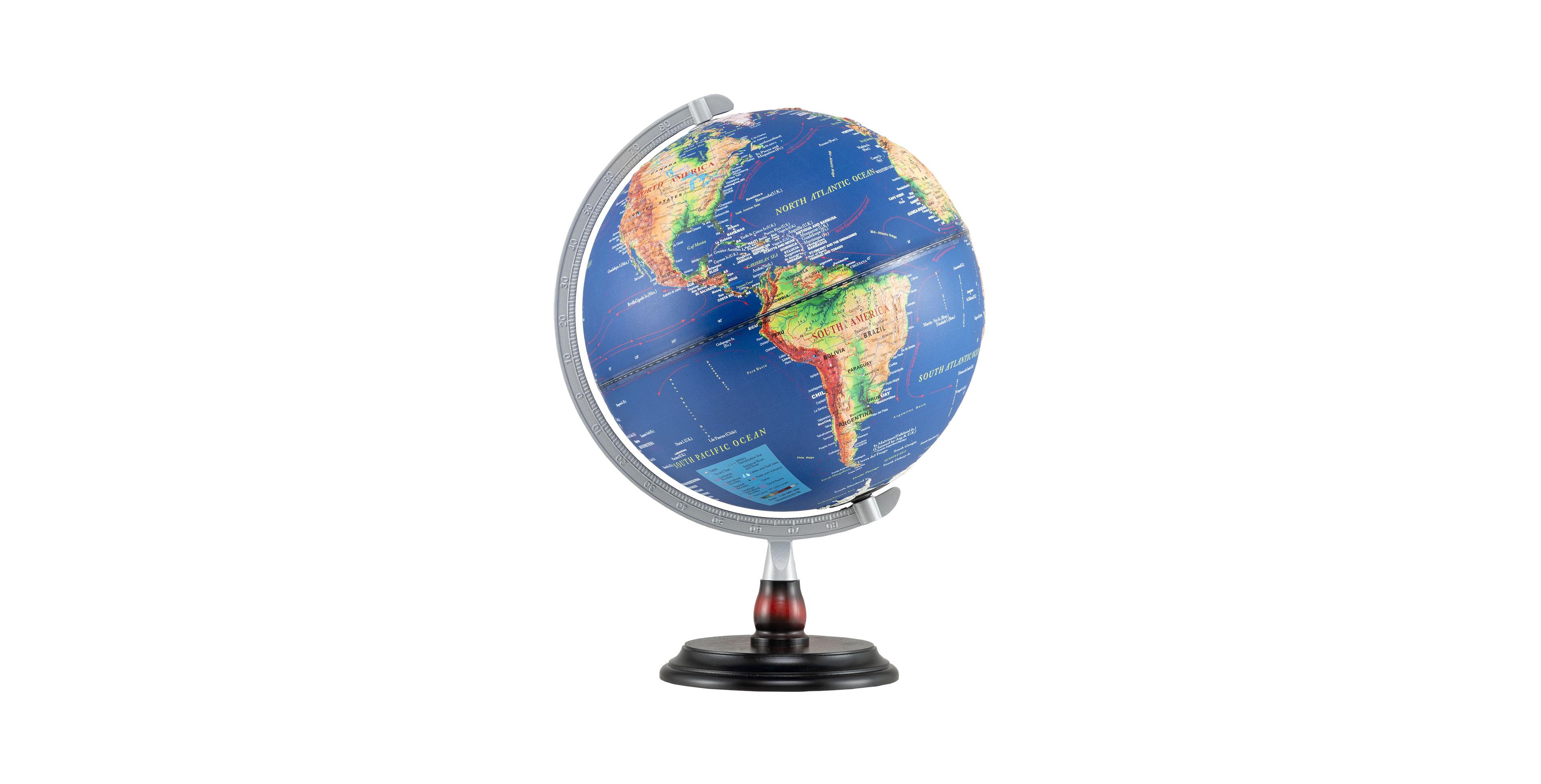 Sugift 12 Inch Illuminated World Globe Antique Light up Globe Night Lamp
