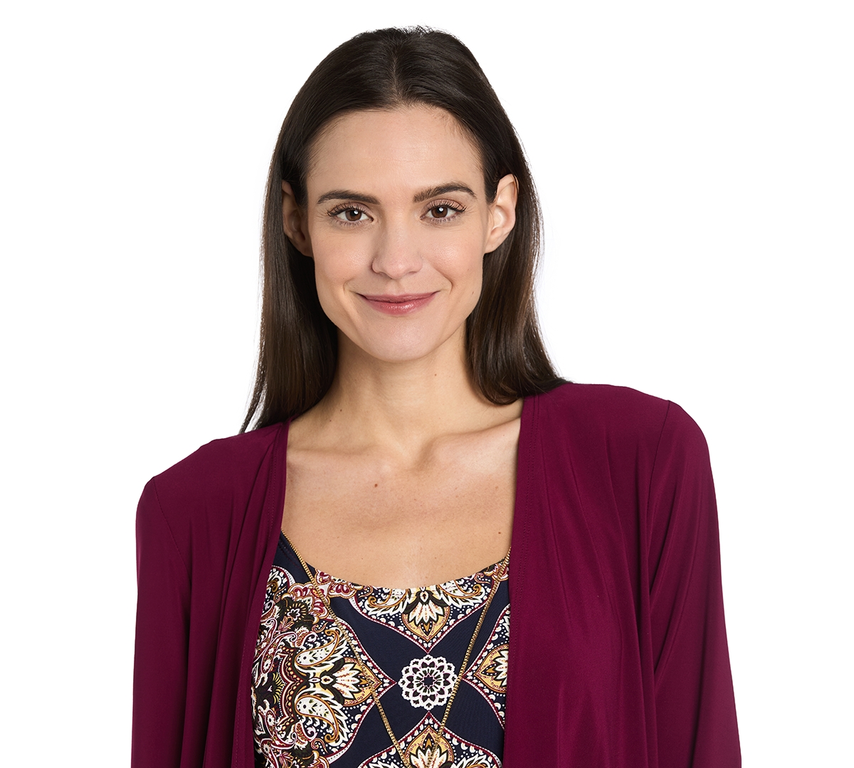 R & M Richards Women's Printed Interlock Twist Yarn Jacket Dress, 2-Piece Set