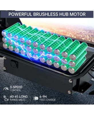 14-Inch Adult Foldable Electric Scooter with 500W Motor, Dual Shock Absorbers & Rear Storage Box