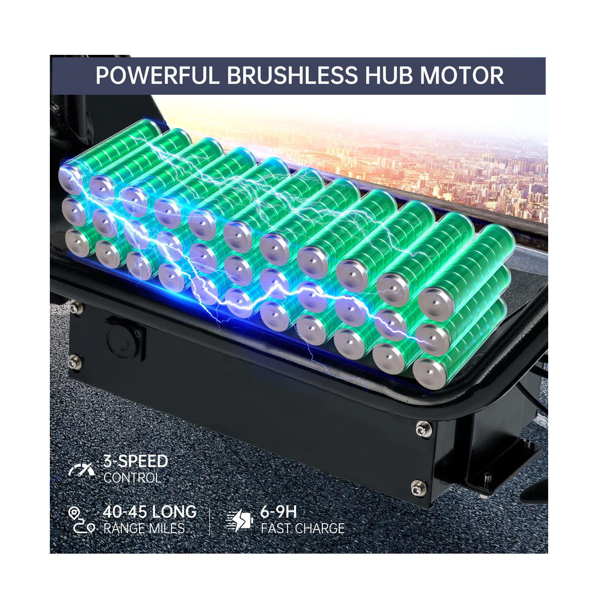 Artudatech 14 inch Adult Foldable Electric Scooter with 500W Motor, Dual Shock Absorbers & Rear Storage Box