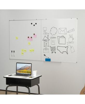 Xander Dry Erase Board for Wall with Aluminum Whiteboard Frame and Removable Marker Tray, 3 Markers, 1 Eraser, 6 Magnets Included
