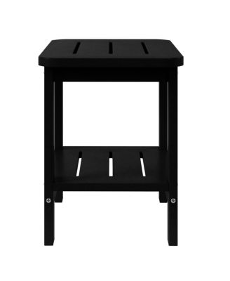 2-Tier Outdoor HDPE Modern Adirondack Square Patio Side Table