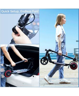 6.5-Inch Foldable Kids Electric Scooter for Fun Rides, Up to 5 Miles, 150W Motor & Deck Lights