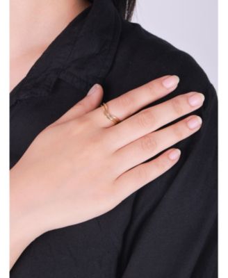 Wishbone Arch Ring in 14K Gold