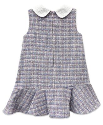 Girls' 2T-6X Boucle Sleeveless Dress