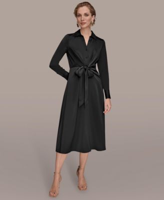 Women's Tie Front Shirt Dress