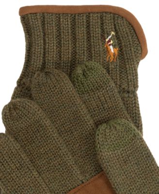 Men's Suede-Trim Touch Gloves
