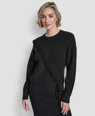Women's Long-Sleeve Fringe Sweater