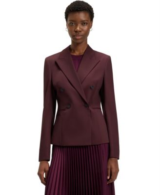 Women's Virgin-Wool Twill Regular-Fit Blazer