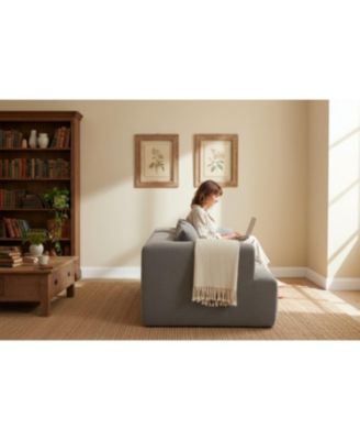 Streamdale Full-Foam Modular Sofa, 96" Boucle 2-Piece Sectional with Rounded Arms