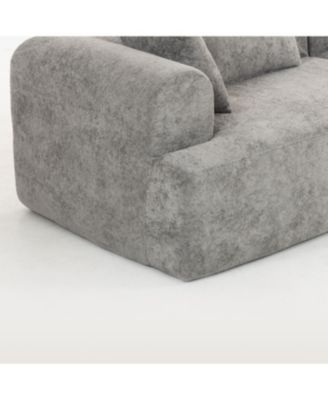 Streamdale Full-Foam Modular Sofa, 96" Boucle 2-Piece Sectional with Rounded Arms