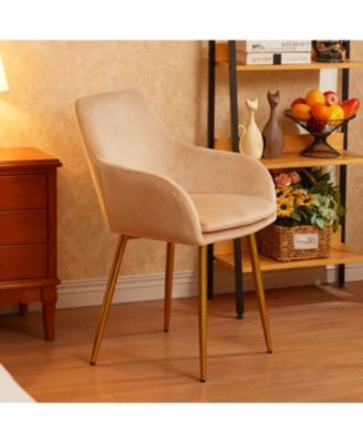 Streamdale Velvet Dining Chair Set (2-Piece) - Beige
