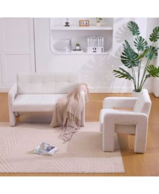  Nordic Modern Double Armchair Sofa for Living Room & Bedroom