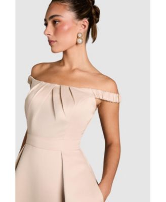 Women's Bardot Fit & Flare Hi-Low Maxi Dress