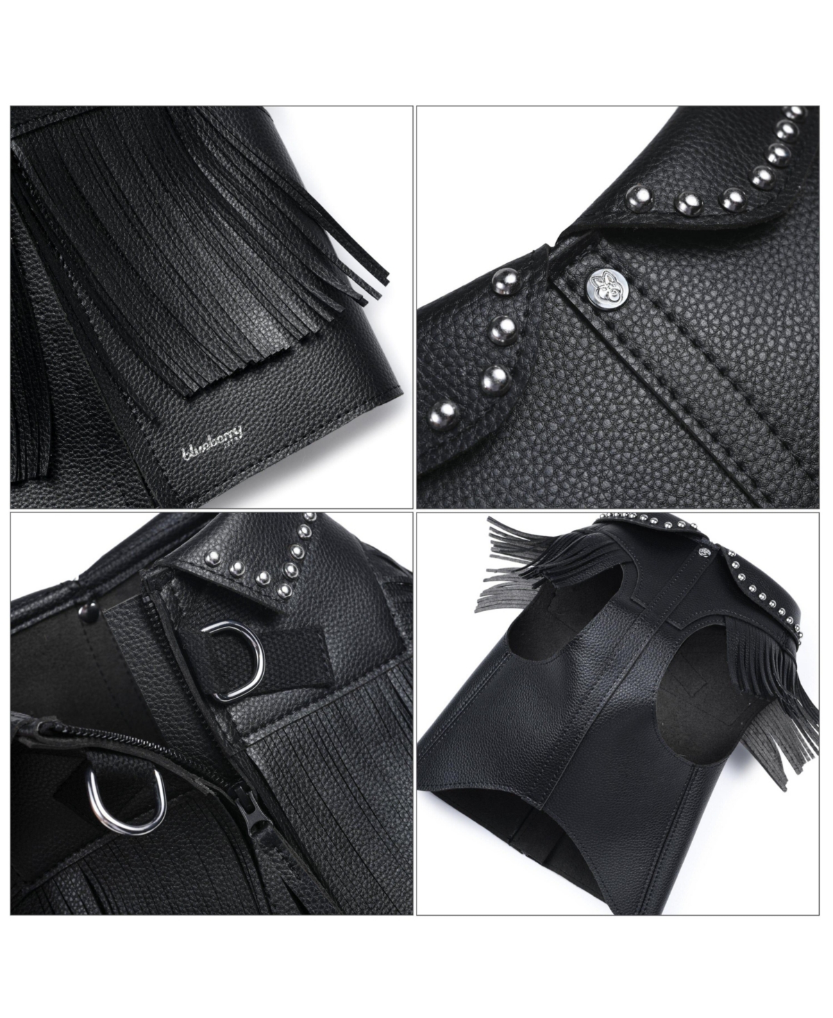 Blueberry Pet Silver-Powered Freshness Microfiber Leather Dog Harness Jacket