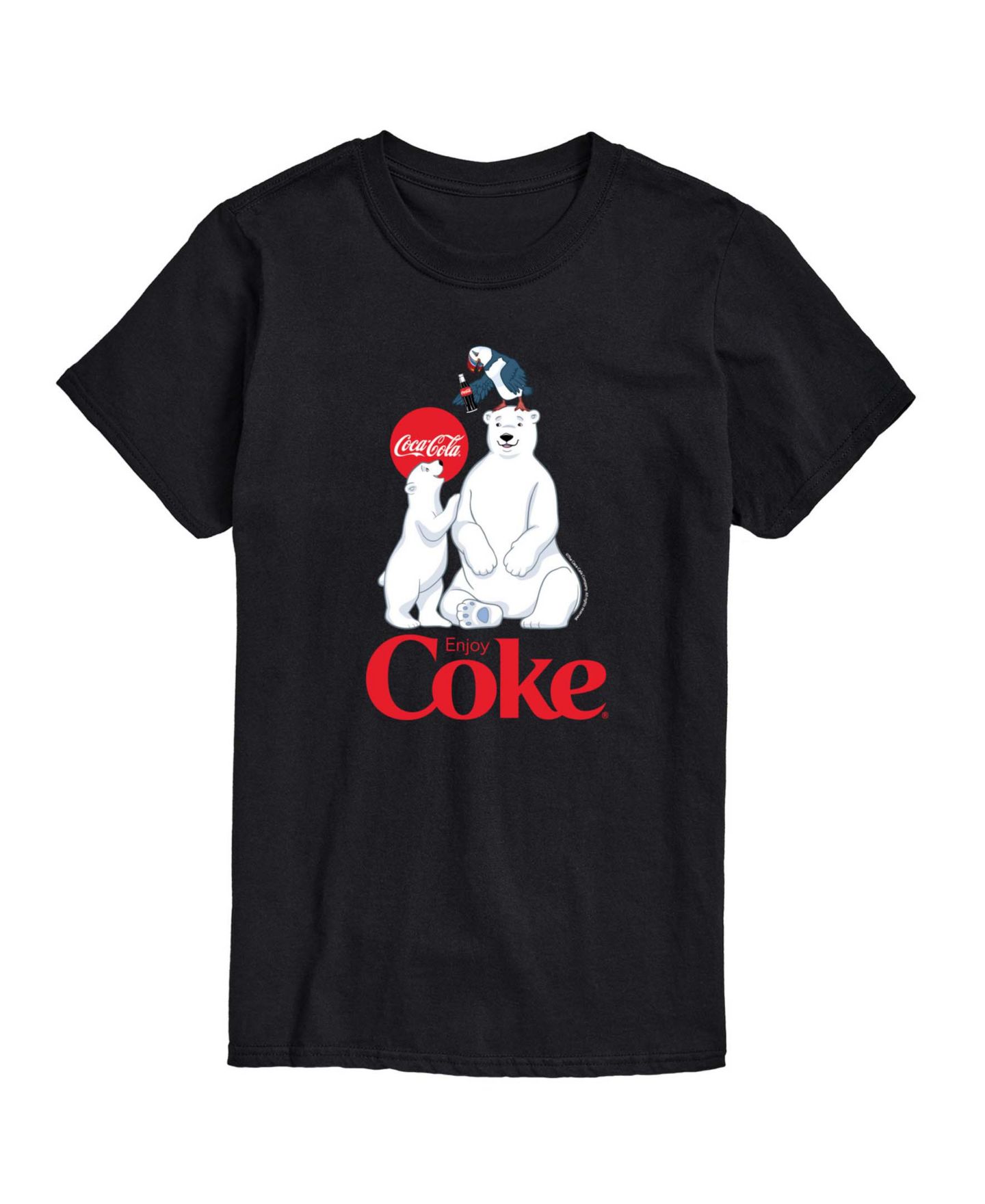 Мужская футболка AIRWAVES Coca-Cola Polar Bears and Puffin Graphic, цвет: Чёрный — фото 1