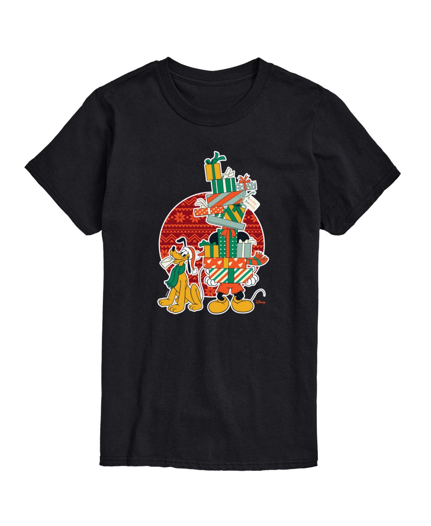 Мужская футболка AIRWAVES Disney Mickey And Presents Short-Sleeve Graphic, цвет: Чёрный — фото 1