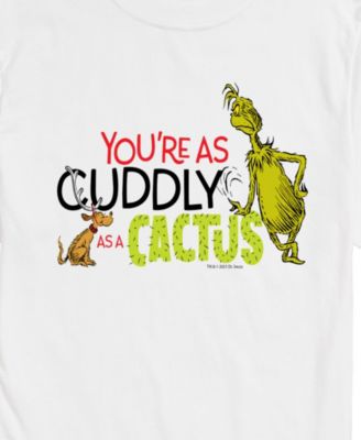 Men's The Grinch Cuddly As A Cactus Graphic Short-Sleeve T-Shirt