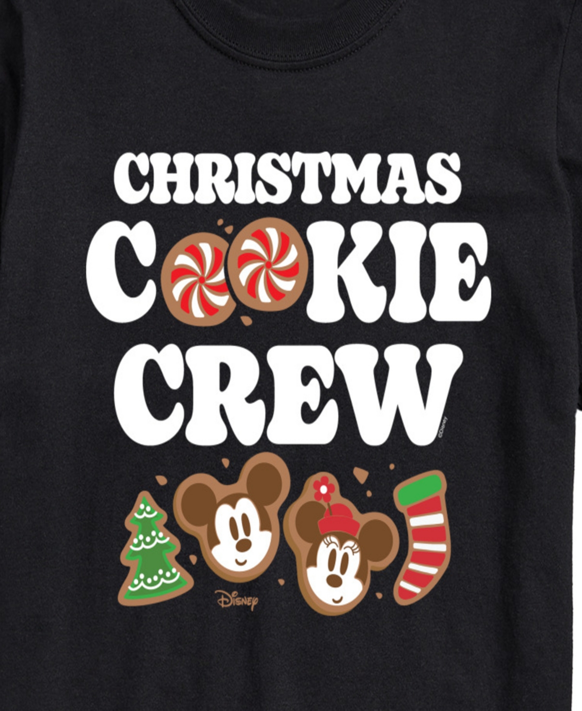 Airwaves Men's Disney Christmas Cookie Crew Short-Sleeve Graphic T-Shirt