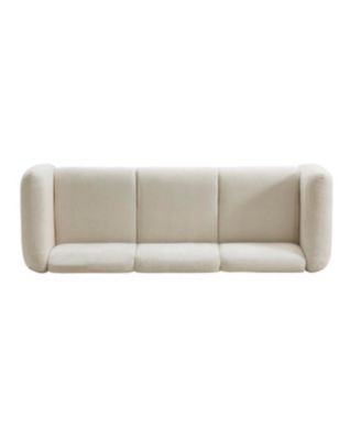 Streamdale Silo 87 in. 3 Seater Modern Upholstered Chenille Sofa, Beige
