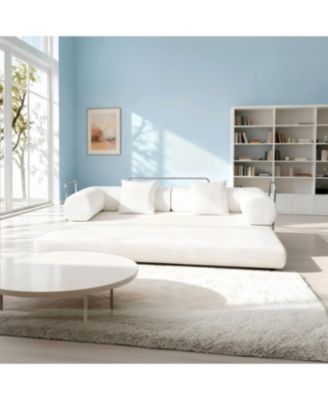 Streamdale Cream color sofa for living room, apartment, bedroom, and compact room
