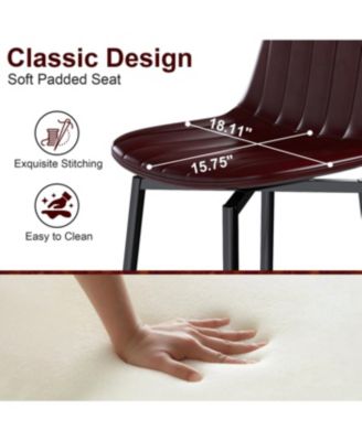 Streamdale Modern Swivel Bar Stools with Back Support, Dark Brown (Set of 2