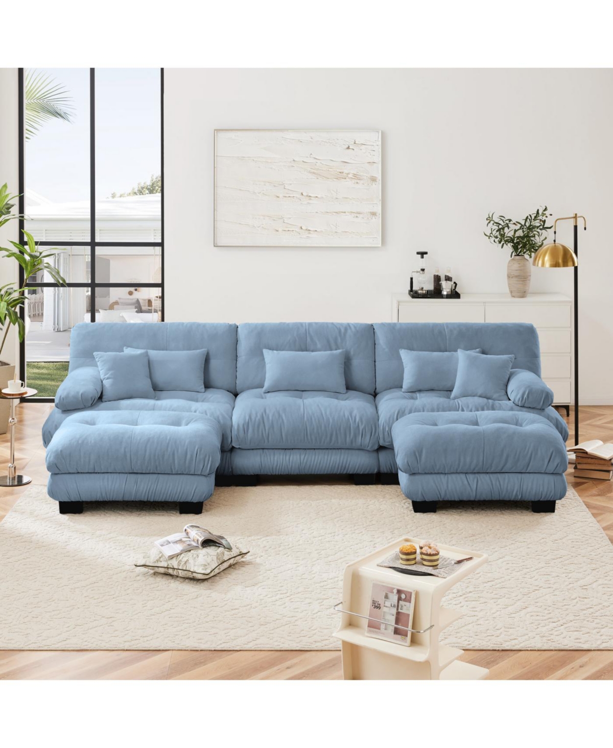 Streamdale Furniture Streamdale Luxury Modular Sectional Sofa - Oversized U Shaped Cloud Couch with Ottomans