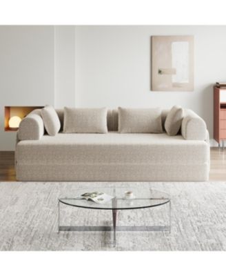 Streamdale Convertible Sleeper Sofa Bed with Pillow, Chenille Folding Mattress Couch