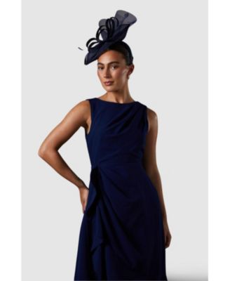 Women's Crepe Ruffle Low Back Dress