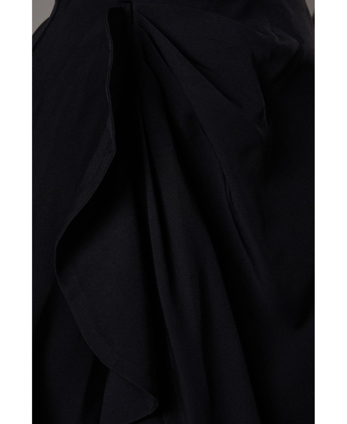 Coast Crepe Ruffle Dress With Low Back