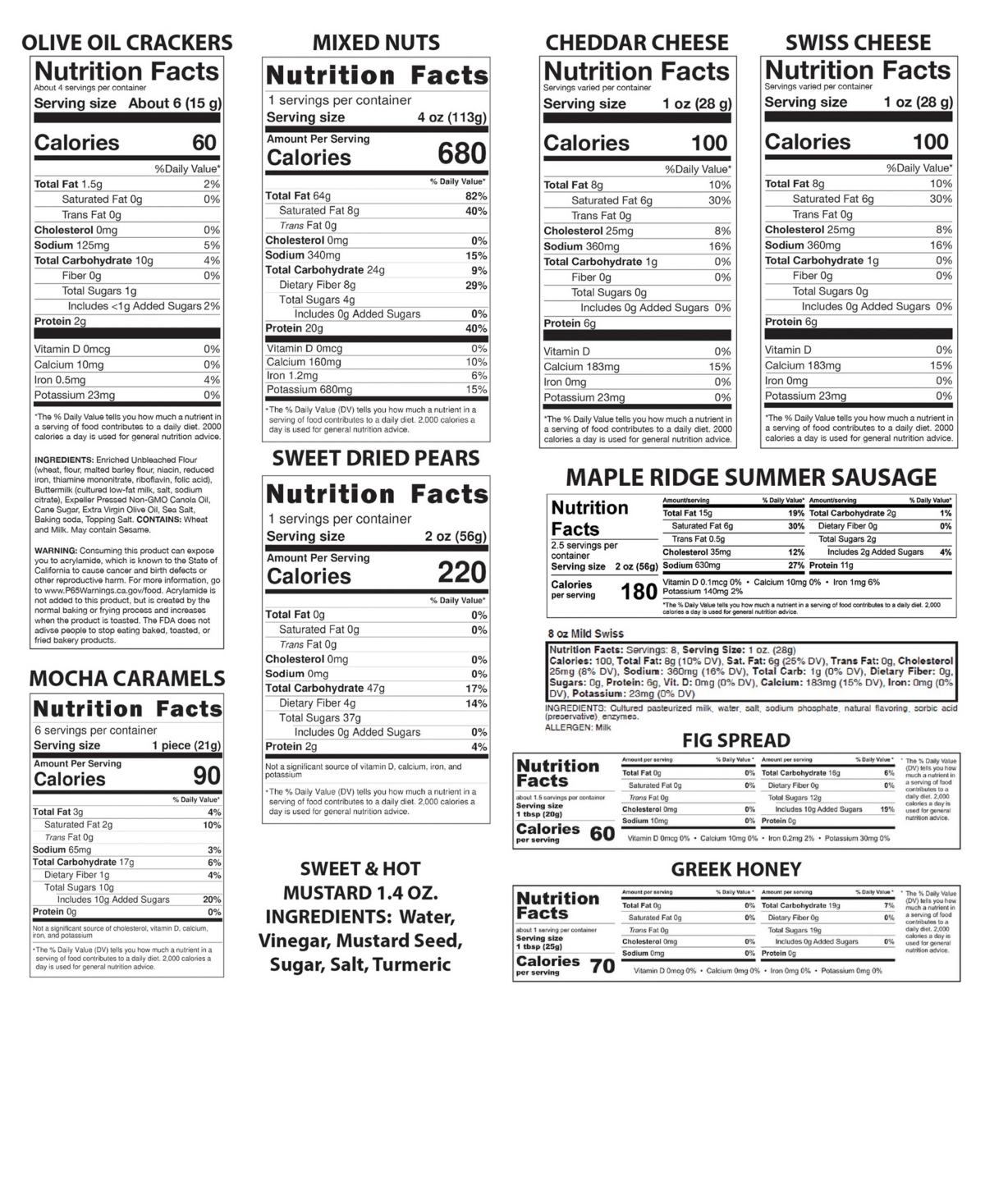 Toscana Pico Lunch Basket with Gourmet Gift Pack, 10-Piece