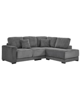 Streamdale 93" L-Shaped Sectional Sofa with Reversible Chaise Lounge (Grey