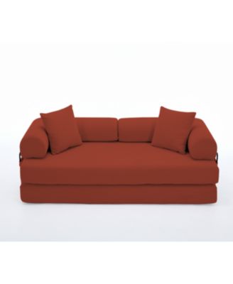 78.5" Folding Convertible Out Sleeper Sofa Bed, 5-in-1 DIY Combination Sofa