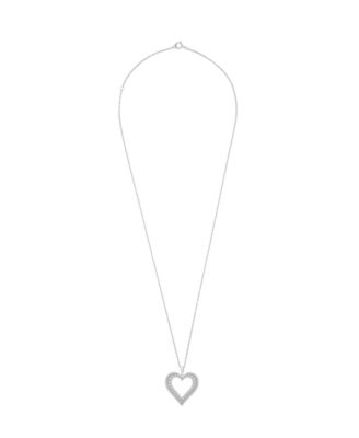 Heart Diamond Pendant Necklace (1 ct. t.w.) in 14k White Gold