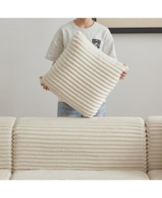 Streamdale Corduroy Modular Sofa with 4 Configurable Modules & 3 Pillows