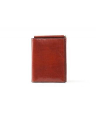 Men's Old Leather Money Clip with pocket