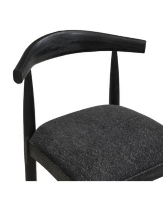 Streamdale Stylish Upholstered Mid-Century Bar Stool with Rubberwood Frame