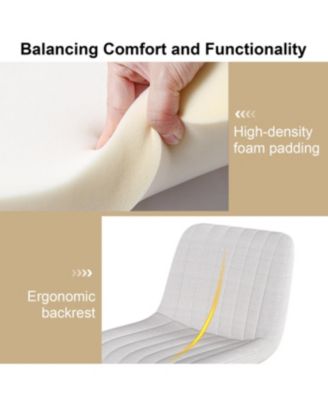 Streamdale Adjustable Swivel Bar Stools with Backrest & Soft Knit Fabric (Set of 2)