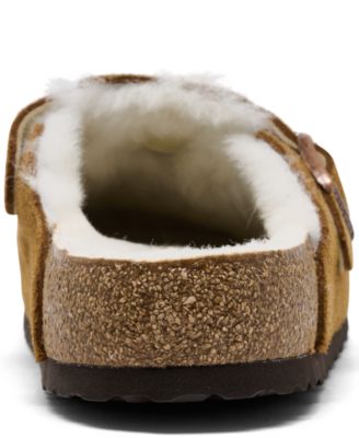 Men's Boston Shearling Suede Leather Clogs from Finish Line