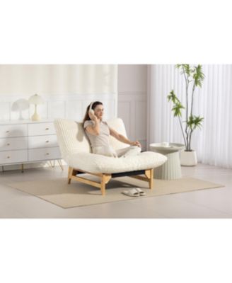 Streamdale Adults' Corduroy Bean Bag Chair with Backrest, Single Seat