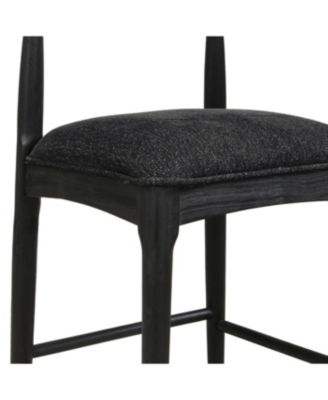 Stylish Upholstered Counter Stool with Curved Backrest