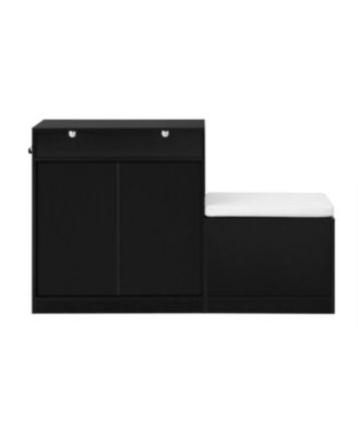 Streamdale Livingroom Cabinet with Shoe Bench, 2 Doors, 3-Tier Shelves, Entryway Bench, 4 Shoe Racks