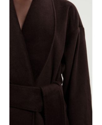 Women's Brushed Wool Wrap Short Coat