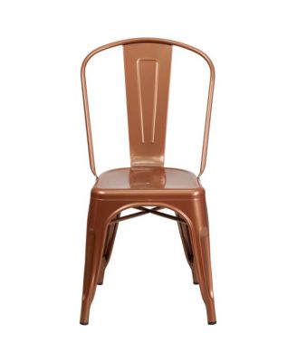 Commercial Grade 4 Pack Metal Indoor-Outdoor Stackable Chair