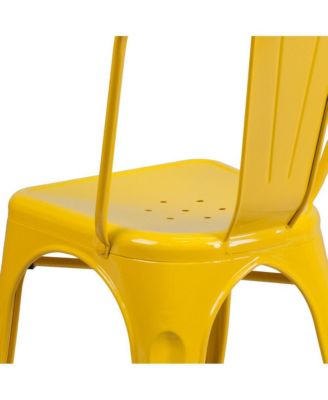 Commercial Grade 4 Pack Metal Indoor-Outdoor Stackable Chair