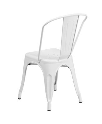 Commercial Grade 4 Pack Metal Indoor-Outdoor Stackable Chair