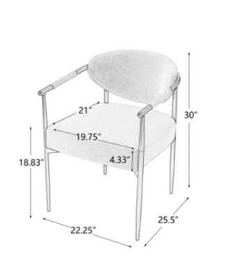 Streamdale Modern Upholstered Dining Chairs (Set of 2)