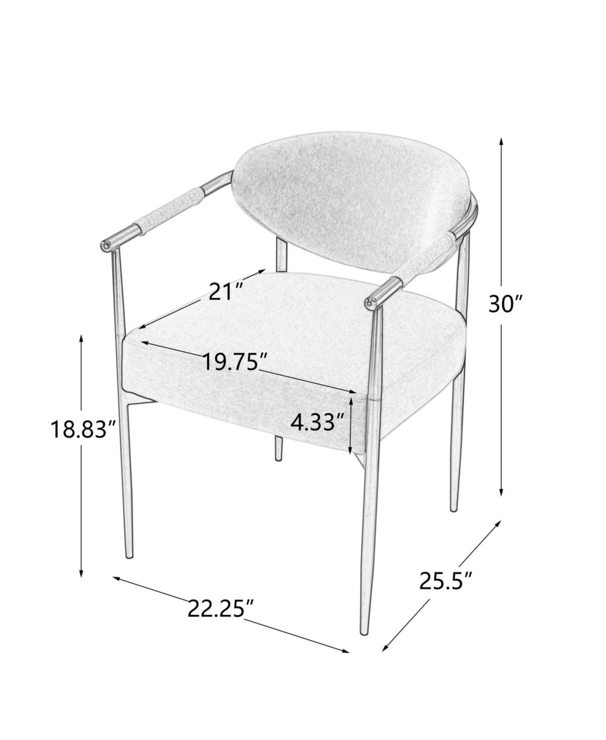 Streamdale Modern Upholstered Dining Chairs (Set of 2)